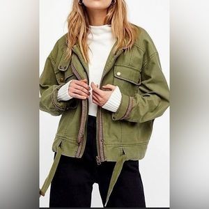 Free people flight line bomber jacket